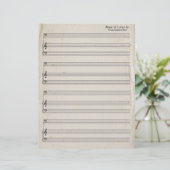 Old Torn Edges Blank Sheet Music Bass Clef (Stehend Vorderseite)
