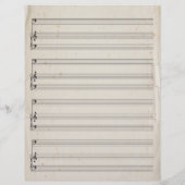 Old Torn Edges Blank Sheet Music Bass Clef (Rückseite)