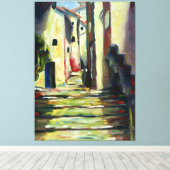 Old Town Alley: Impressionist Painting wall Art Leinwanddruck (Insitu (Holzboden))