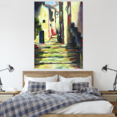 Old Town Alley: Impressionist Painting wall Art Leinwanddruck (Insitu (Schlafzimmer))