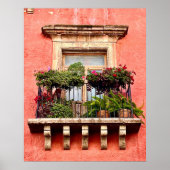 Old Town Village Balcony Mexiko Bilder Poster (Vorne)