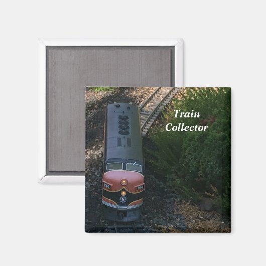 Old Toy Train on Tracks Magnet (Vorderseite/Rückseite)
