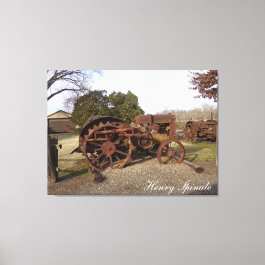 Old tractor from days gone by on canvas leinwanddruck (Vorderseite)