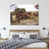 Old tractor from days gone by on canvas leinwanddruck (Insitu (Schlafzimmer))