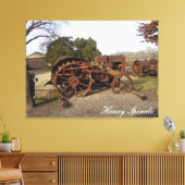 Old tractor from days gone by on canvas leinwanddruck (Insitu (Wohnzimmer))