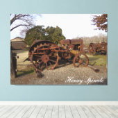 Old tractor from days gone by on canvas leinwanddruck (Insitu (Holzboden))