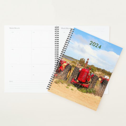 Old tractors farm machinery year planner 2024 planer (Anzeige)