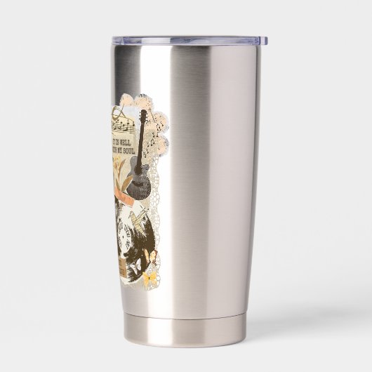 Old Traditional Christian Hymns Songs Collage Thermobecher (Links)