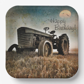 Old Traktor Birthday Pappteller