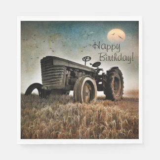 Old Traktor Birthday Serviette