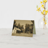 Old Traktor Note Card: Login-Kabine und alter Trak Karte (Gelbe Blume)