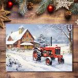 Old Traktor und Barn Snowy Winter Farm Weihnachten<br><div class="desc">Erleben Sie den Zauber eines schneebedeckten Wintergartens mit unserer schönen Weihnachtskarte. Diese bezaubernde Karte verfügt über eine schöne Scheune und einen alten Traktor, umgeben von einer ruhigen, schneebedeckten Landschaft. Es ist der perfekte Weg, um Ihren Lieben herzliche Wünsche zu senden und ihnen den Feiertagssjubiläum zu vermitteln. Mit der Weihnachtskarte des...</div>