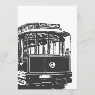 Old Tram | Streetcar Philadelphia | Vintage Einladung