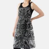 Old Tree Bark Black And White Photo Pattern Design Schürze (InSitu)