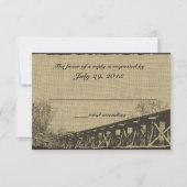 Old Trestle Bridge Wedding Response RSVP Karte (Vorderseite)