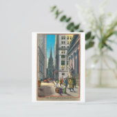 Old Trinity & Wall Street, New York Postkarte (Stehend Vorderseite)