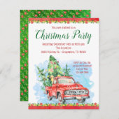 Old Truck Weihnachten Party Einladungen (Vorne/Hinten)