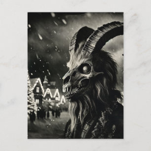 Old Tup (Ziegenköpfchen Skelett) Weihnachts-Horror Postkarte