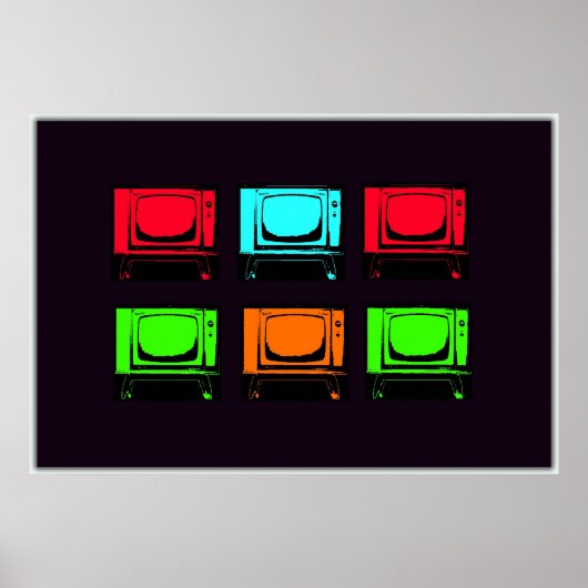 Old TV Collage Poster (Vorne)
