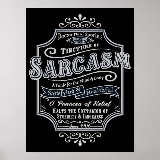 Old Tyme Sarcasm Poster (Vorne)