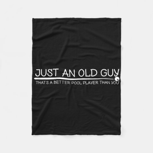 Old Typ Pool Player Geschenkdesign für ältere Bill Fleecedecke (Vorderseite)