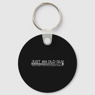 Old Typ Pool Player Geschenkdesign für ältere Bill Schlüsselanhänger