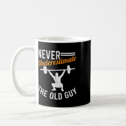 Old Typ Weightlift Opa Gym Großvater Körper Kaffeetasse (Links)