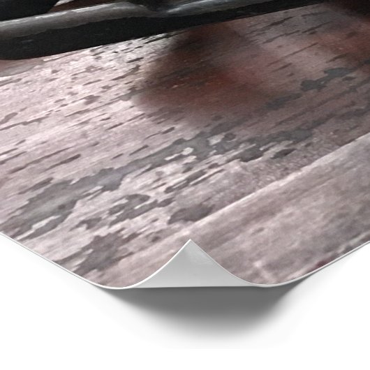 Old Typewriter and Sheet Music Poster (Ecke)