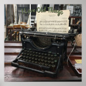 Old Typewriter and Sheet Music Poster (Vorne)