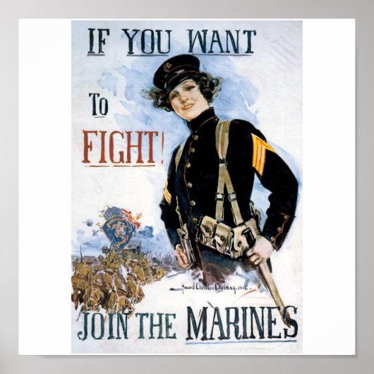 Old U.S. Marines Poster ca. 1915 (Vorne)