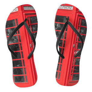 Old UK Telefone Box Badesandalen