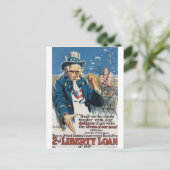 Old "Uncle Sam" U.S. War Poster circa 1917 Postkarte (Stehend Vorderseite)