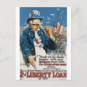 Old "Uncle Sam" U.S. War Poster circa 1917 Postkarte (Vorderseite)