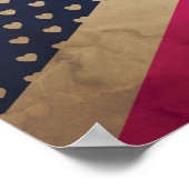 Old Union Jack in Pink Flag Poster/Print Poster (Ecke)