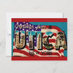 Old Utica New York Grußkarte Postkarte