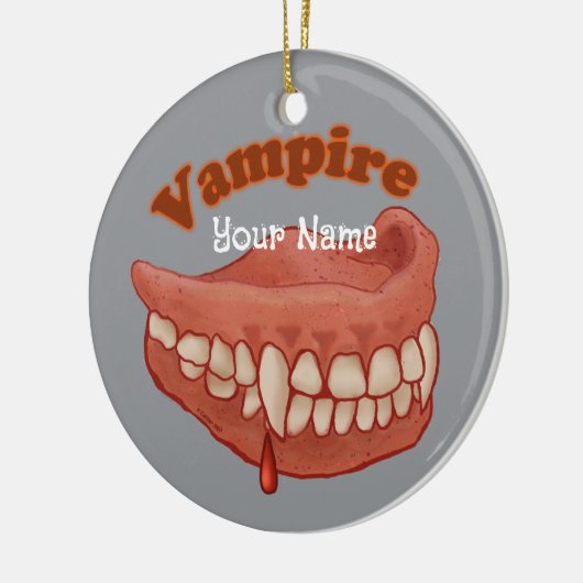 Old Vampire Teeth Keramik Ornament (Links)