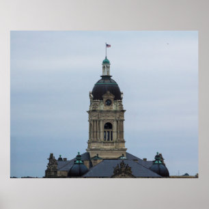 Old Vanderburgh Landkreis Courthouse, Evansville, Poster