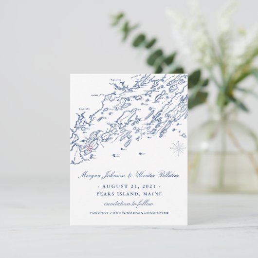 OLD VERSION Peaks Island Save the Date (Stehend Vorderseite)