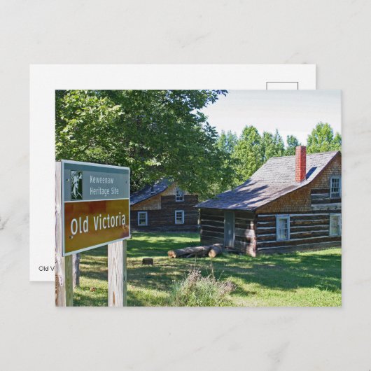 Old Victoria, Michigan's Upper Peninsula Postkarte (Vorne/Hinten)