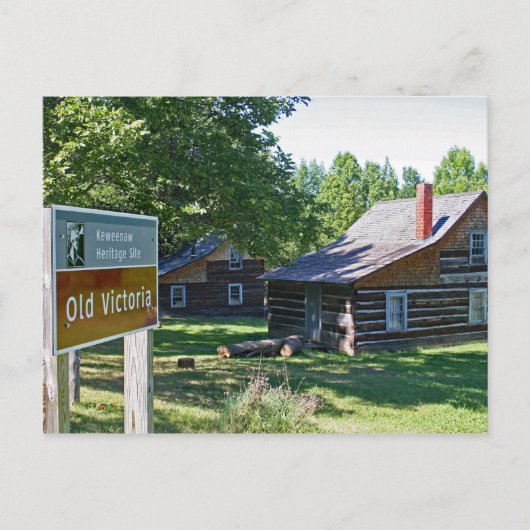 Old Victoria, Michigan's Upper Peninsula Postkarte (Vorderseite)