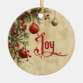 Old Victorian Rustic Family Personalized Keramik Ornament (Vorne)