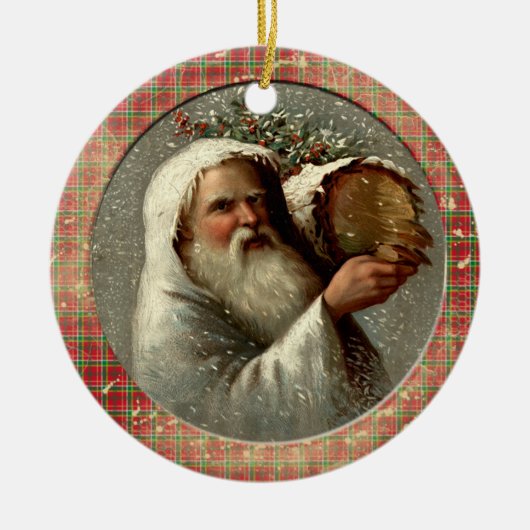 Old Victorian Rustic Family Personalized Keramik Ornament (Vorne)