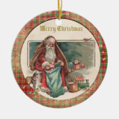 Old Victorian Rustic Family Personalized Keramik Ornament (Vorne)