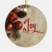 Old Victorian Rustic Family Personalized Keramik Ornament (Vorne)