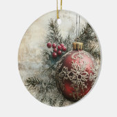 Old Victorian Rustic Family Personalized Keramik Ornament (Links)