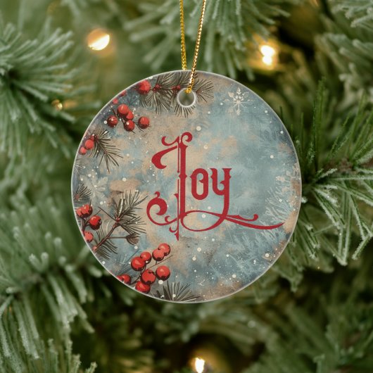 Old Victorian Rustic Family Personalized Keramik Ornament (Baum)