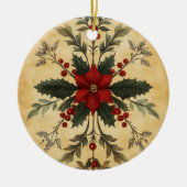 Old Victorian Rustic Family Personalized Keramik Ornament (Vorne)