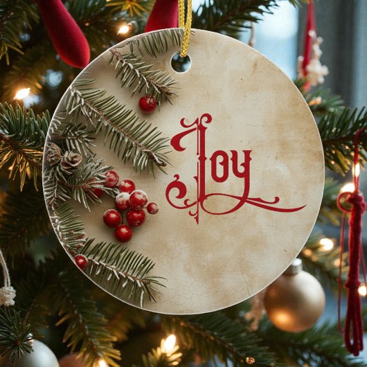 Old Victorian Rustic Family Personalized Keramik Ornament