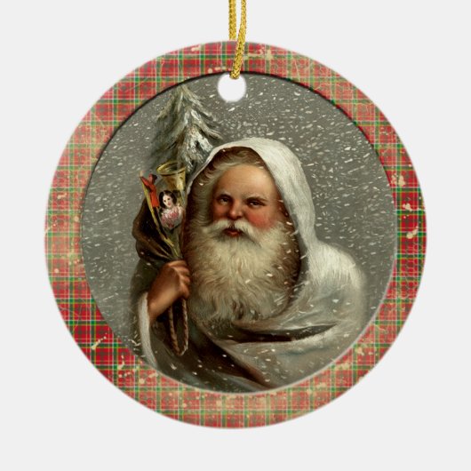 Old Victorian Rustic Family Personalized Keramik Ornament (Vorne)