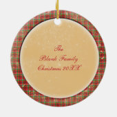 Old Victorian Rustic Family Personalized Keramik Ornament (Hinten)